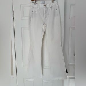 White House Black Market Ivory Flare Pants